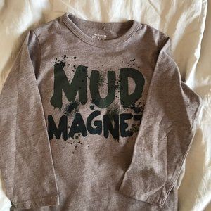 long sleeved t cotton size 4t  Tan & Black The Childrens Place  Mud Magnet
